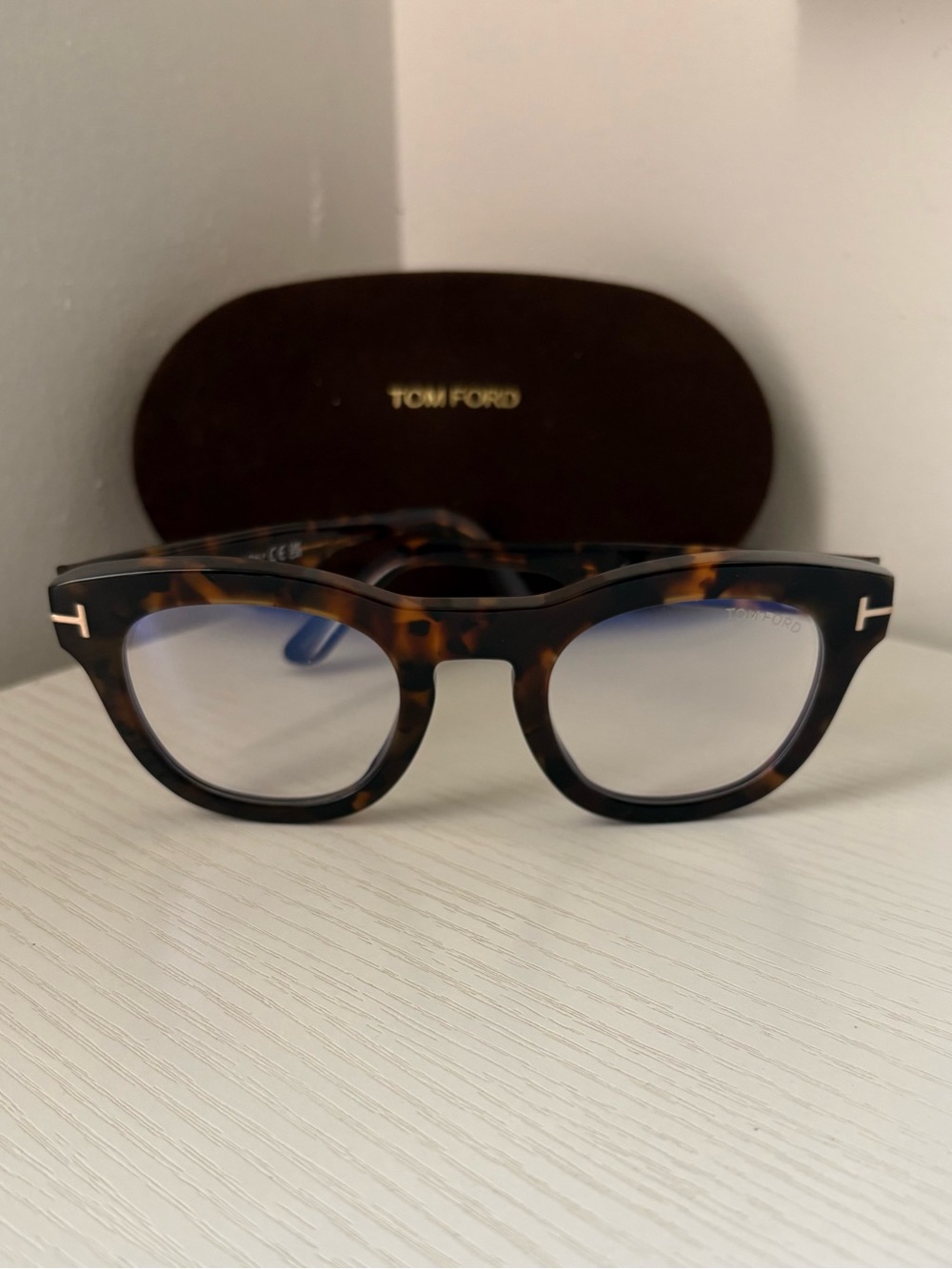 Tom Ford Women’s Tortoiseshell and Black Optical Glasses NEW.